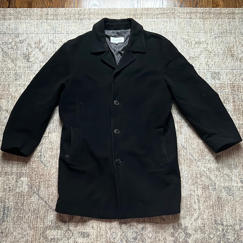 CALVIN KLEIN men’s wool pea coat size large